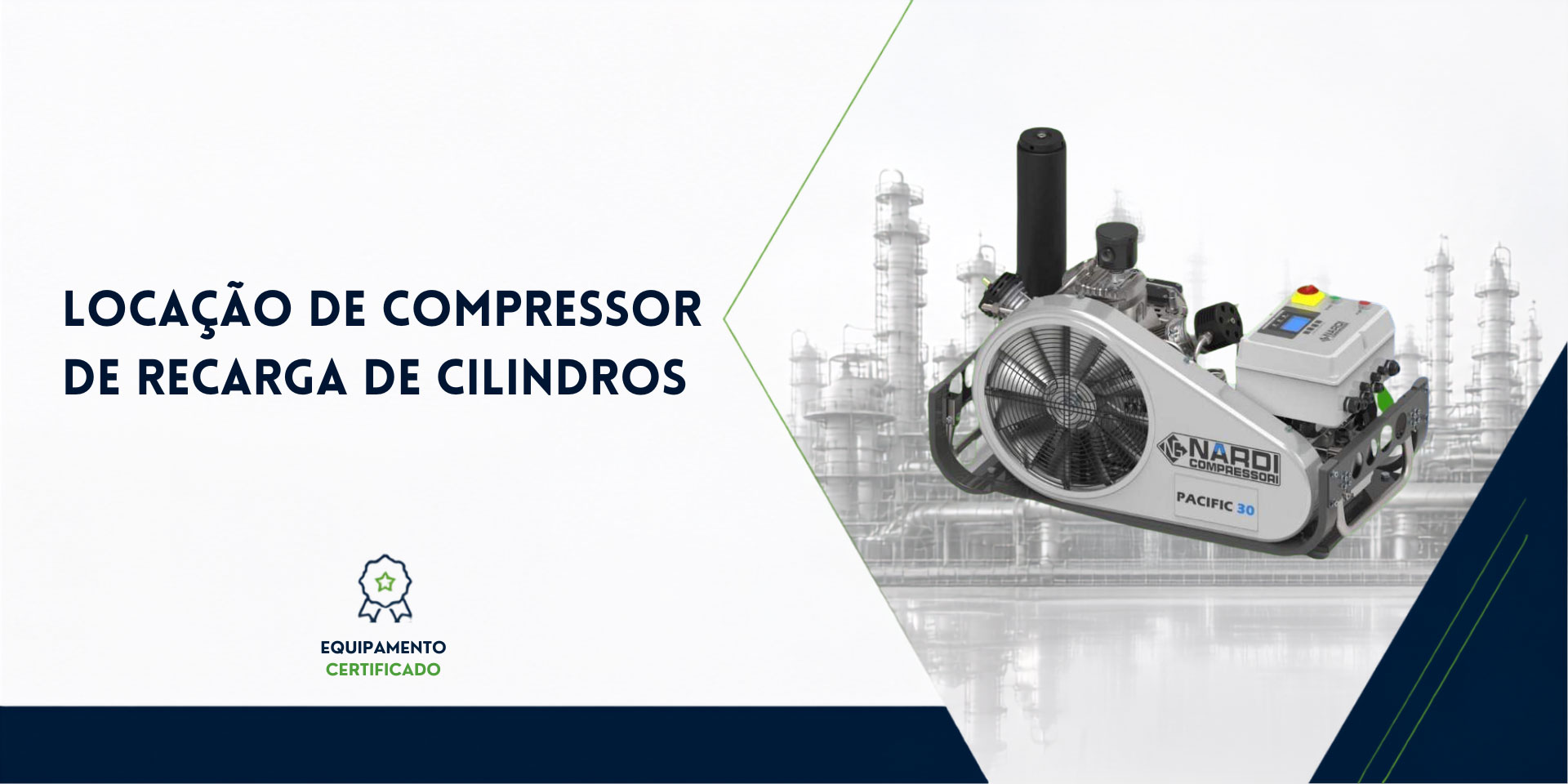 Locação de Compressor de Recarga de Cilindros